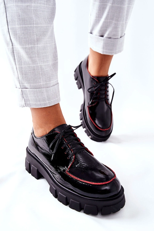 Damskie Skórzane Półbuty Maciejka Czarne 5074A-01