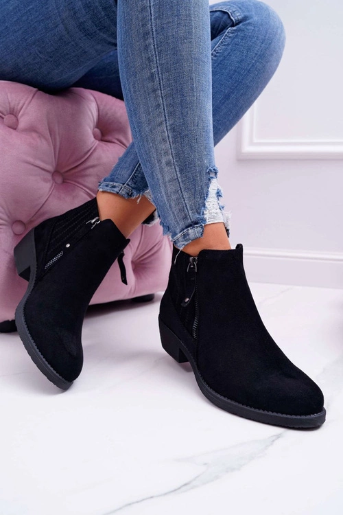 Botki Damskie Sergio Leone Czarne BT500 Jeronte