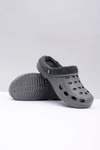 Damskie Klapki Ocieplane Szare Kroksy EVA