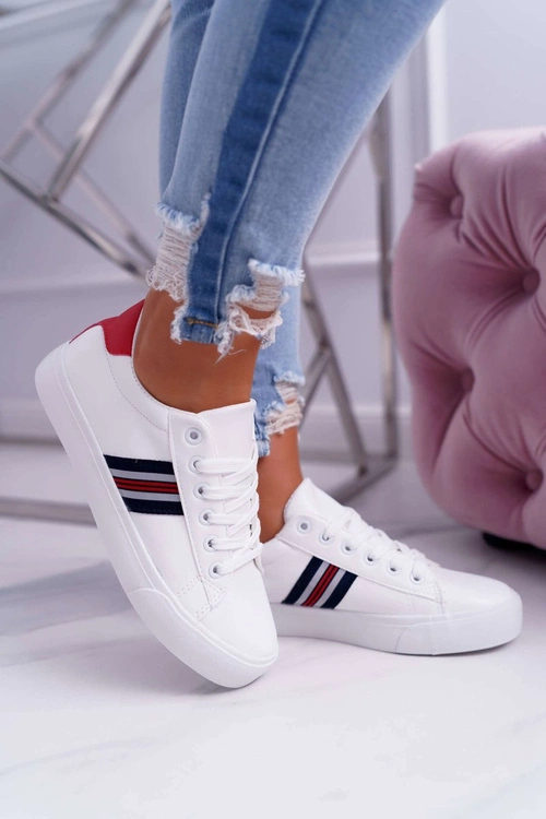 Białe Damskie Sportowe Tenisówki Acarana