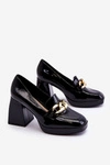 Czółenka Na Masywnym Obcasie Czarne Nataly