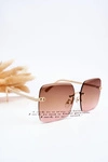 Duże Damskie Okulary Przeciwsłoneczne 400UV E4721 Kremowe