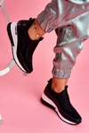 Sportowe Damskie Wsuwane Buty Skórzane Czarne 20-7769 Join Us