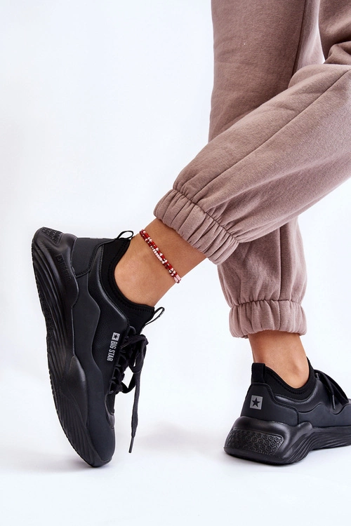 Damskie Sneakersy Memory Foam System Big Star LL274419 Czarne