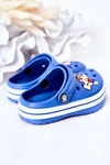 Dziecięce Piankowe Klapki Kroksy Niebieskie Lazy Day