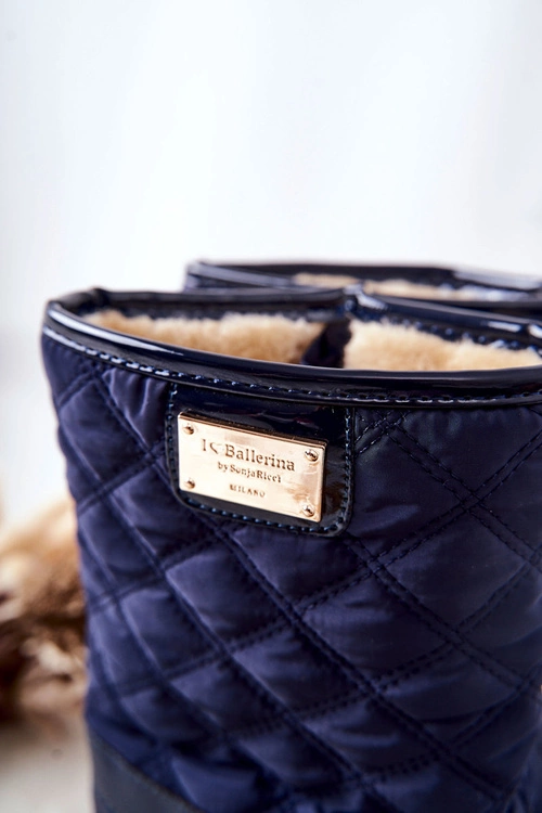 Dziecięce Śniegowce Ocieplone Futerkiem Granatowe Mussi