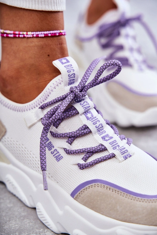 Damskie Sneakersy Memory Foam System Big Star KK274029 Białe