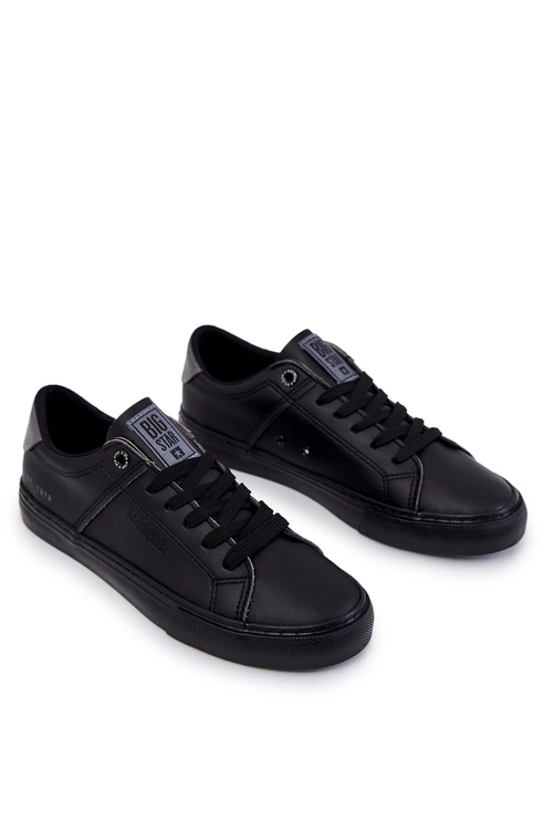 Skórzane Męskie Tenisówki Big Star JJ174108 Czarne