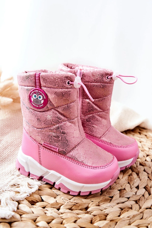 Dziecięce Ocieplane Śniegowce Na Suwak Różowe Layoth