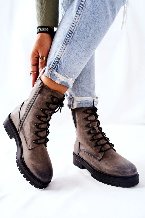 Botki Workery Ocieplane Sergio Leone Szare TR756