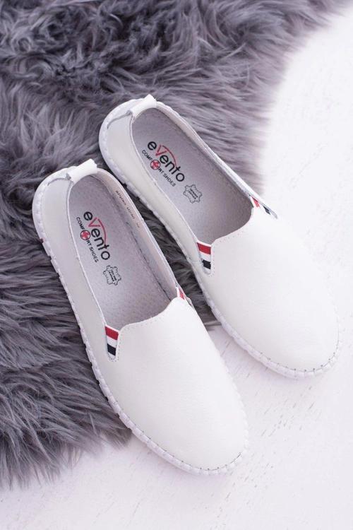 Damskie Białe Skórzane Tenisówki Bellara