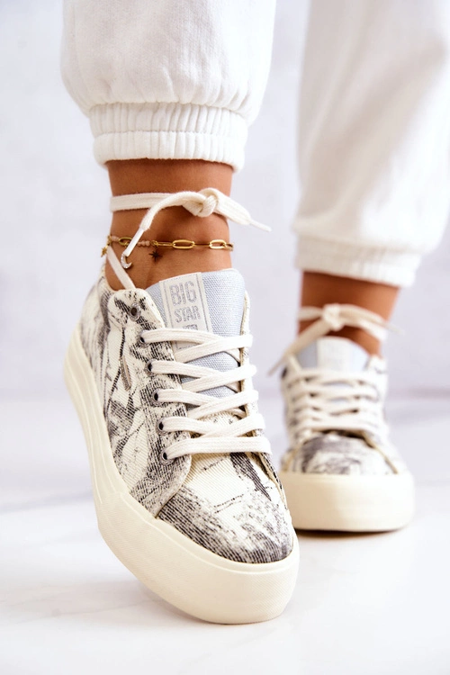 Sneakersy Buty Sportowe Big Star JJ274541 Jasnobeżowe