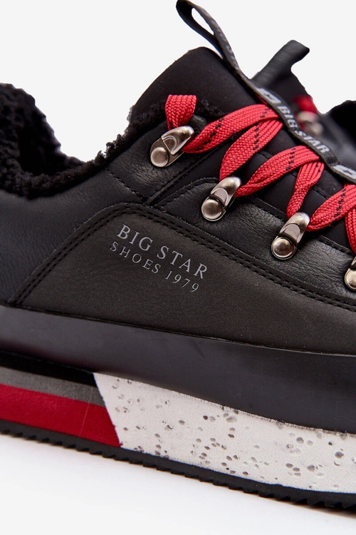 Męskie Buty Sportowe Ocieplane Czarne Big Star MM174111