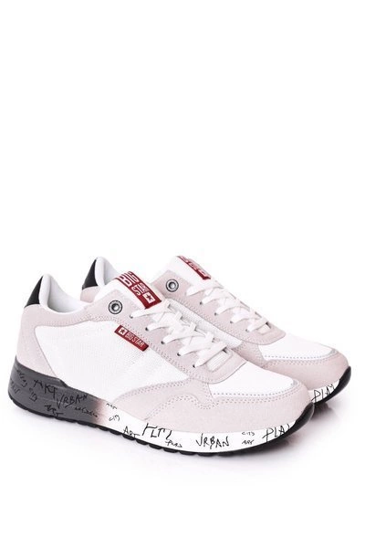 Męskie Sportowe Buty Memory Foam Big Star FF174208 Biało-Szare