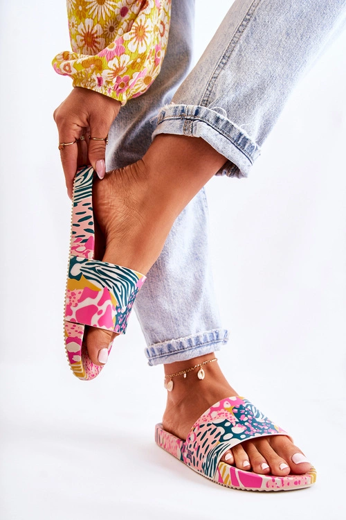 Gumowe Pachnące Klapki ZAXY JJ285097 Różowo-Zielone