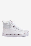 Damskie Wysokie Trampki Cross Jeans KK2R4060C Białe