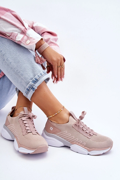 Damskie Wsuwane Buty Sportowe Memory Foam System Big Star LL274A141 Nude