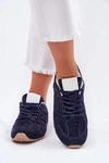Buty Sportowe Damskie Z Eko Zamszu Granatowe Dorella 