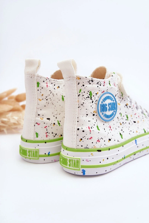 Dziecięce Wzorzyste Trampki Big Star LL374049 Białe