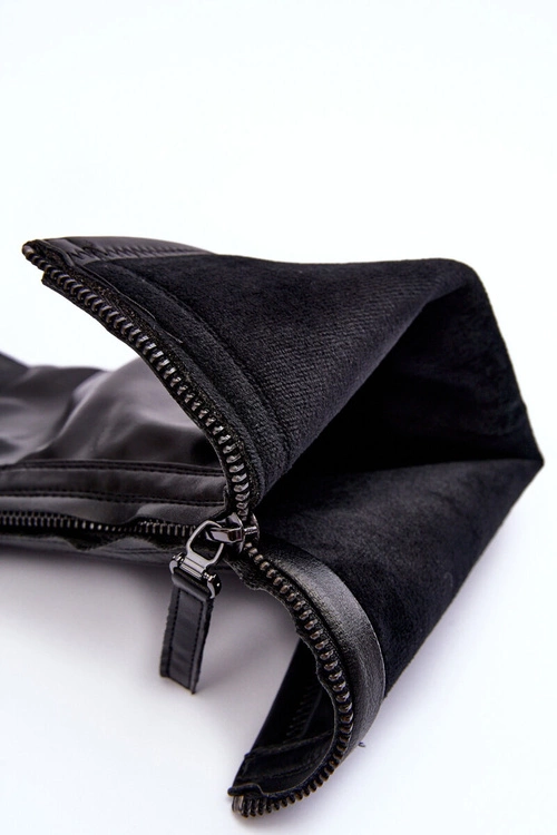 Skórzane Kozaki Na Masywnej Platformie Z Suwakiem Czarne Ringo