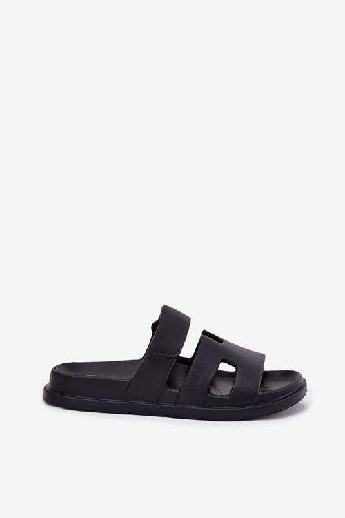 Piankowe Klapki Damskie Czarne Dimelle