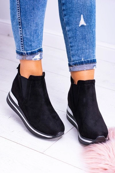 Czarne sportowe botki Popstar