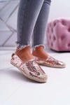 Espadryle Damskie Lu Boo Różowe Cekiny