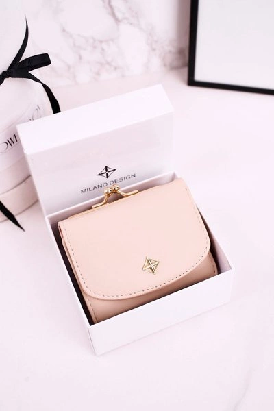 Mały Portfel Damski Zapinany Na Bigiel MILANO Ecru