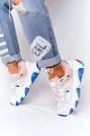 Sportowe Buty Na Dużej Podeszwie GOE HH2N4034 Biało-Różowe