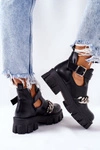 Botki Z Łańcuszkiem Czarne Torment
