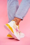 Sportowe Damskie Buty Żółte Sportivo