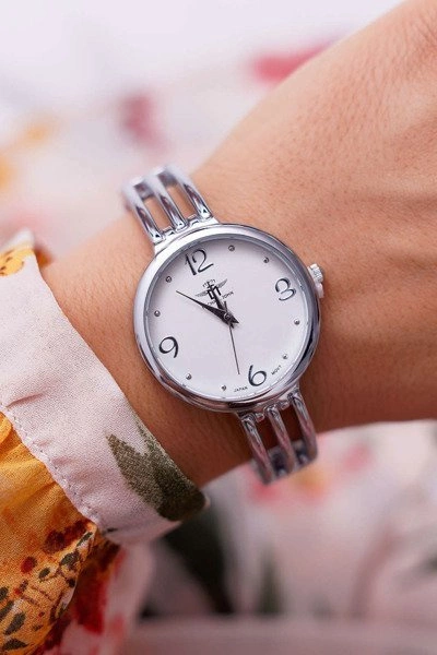 Damski Zegarek Michael John Srebrny Aryja