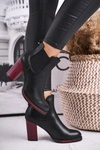 Botki Damskie Na Obcasie Sergio Leone Czarne BT538
