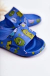 Lekkie Dziecięce Klapki Dinozaury Niebieskie Astro