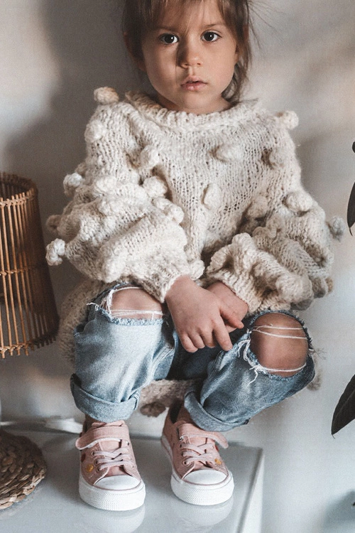 Dziecięce Trampki Na Rzep BIG STAR JJ374054 Różowe