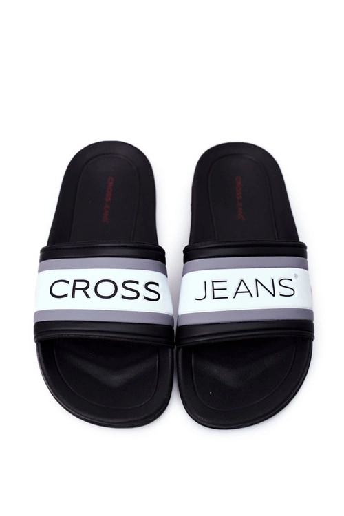 Klapki Męskie Cross Jeans Czarne FF1R4091C