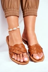 Klapki Damskie Eleganckie Camel Mariah
