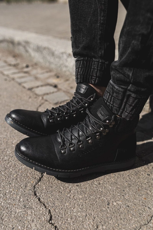 Męskie Botki Trapery Cross Jeans Czarne EE1R4081C