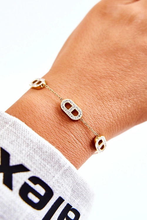 Damska Regulowana Bransoletka Z Cyrkoniami Złota