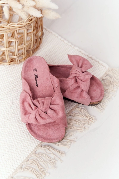 Dziecięce Klapki Na Korku Pudrowy Róż Little Wendy