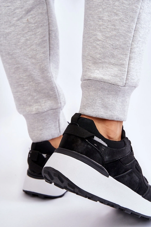 Damskie Buty Sportowe Na Platformie Czarne Dakari