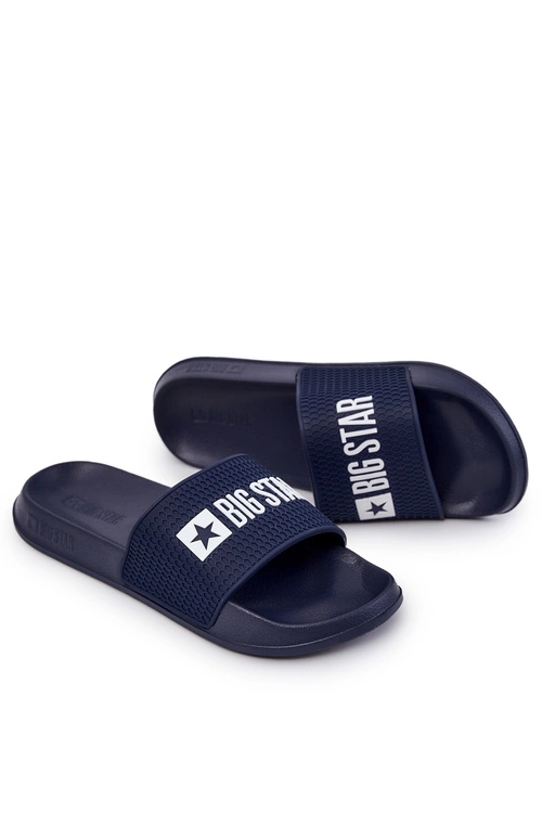 Męskie Klapki Big Star JJ174507 Granatowe