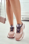 Damskie Sneakersy Buty Sportowe Big Star JJ274577 Różowe
