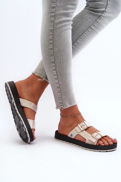 Klapki Damskie Na Płaskiej Podeszwie ZAXY LL285072 Jasnobeżowe