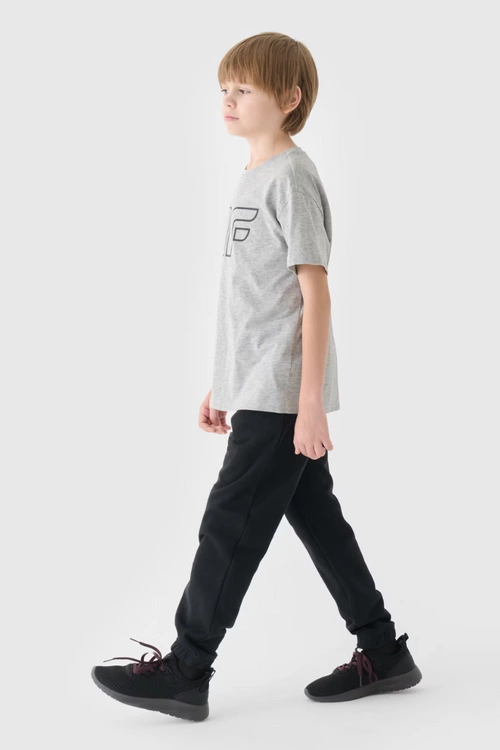 Spodnie Chłopięce Dresowe Joggery 4FJWAW24TTROM760-20S Czarne