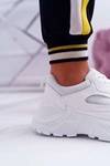 Sportowe Damskie Buty Gruba Podeszwa Białe HighStep