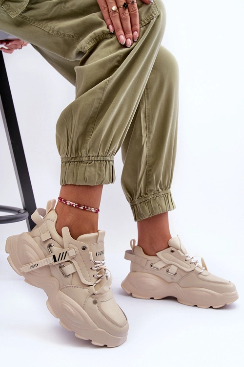 Buty Sportowe Sneakersy GOE MM2N4015 Beżowe