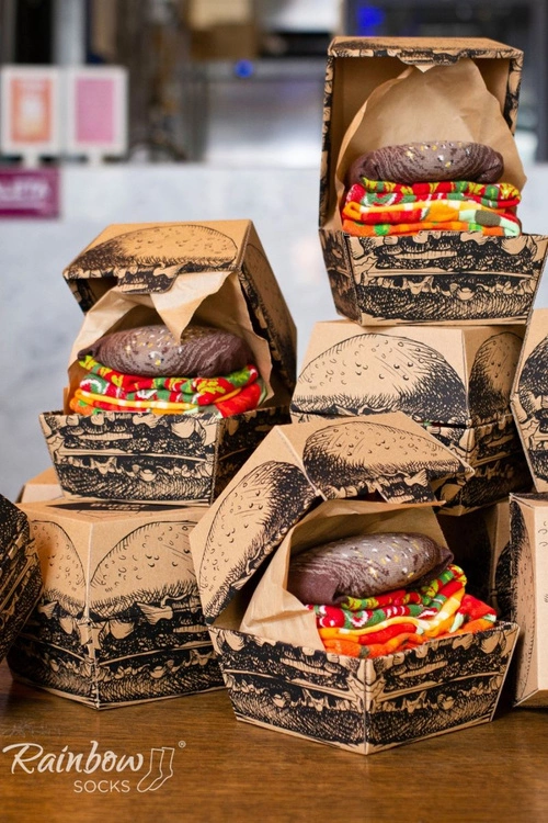 Skarpetki Rainbow Socks Burger Vege 2 Pary