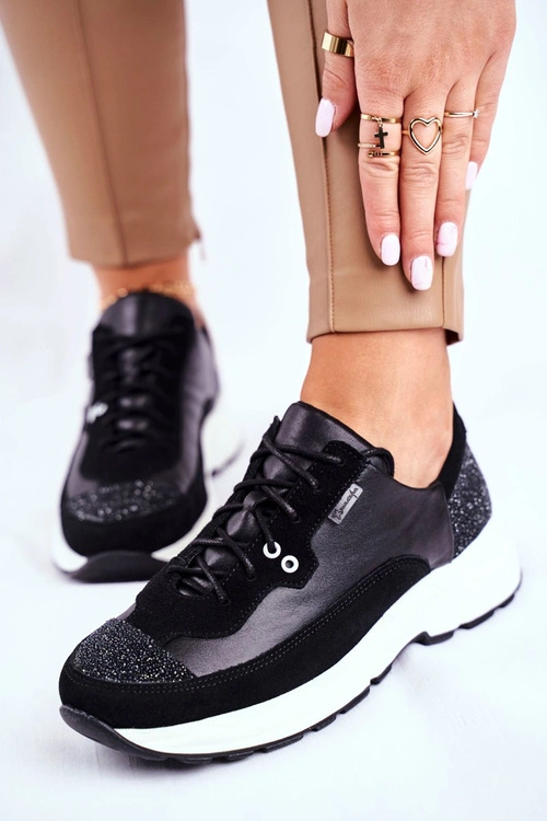 Sportowe Damskie Buty Sneakersy Maciejka Skórzane 04845-01