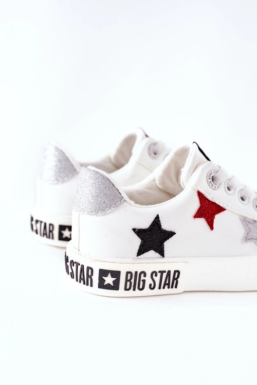 Dziecięce Skórzane Trampki BIG STAR II374032 Białe
